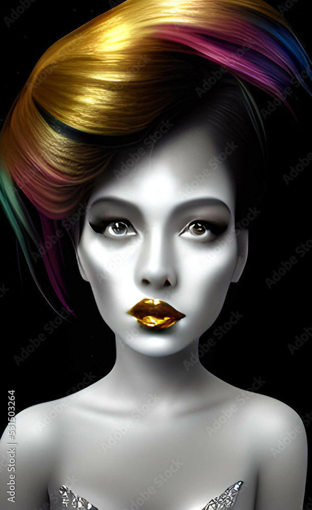 Art portrait of a girl Art portrait of a girl
