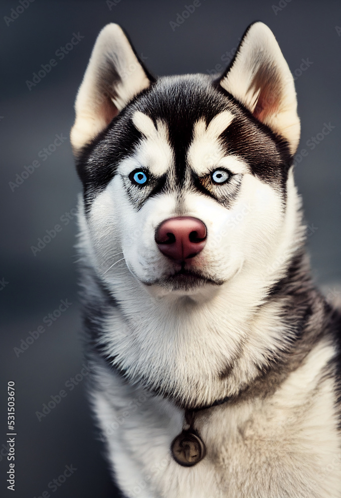 Siberian husky portrait 5