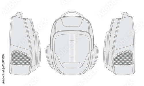 backpack vector