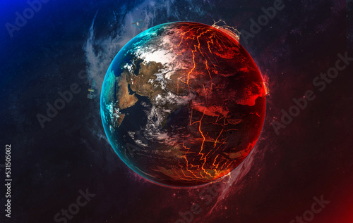 Earth and planet lava
