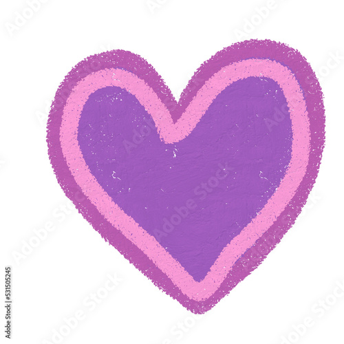 Heart symbol illustration for love and romantic trendy doodle art decoration element for web and print.