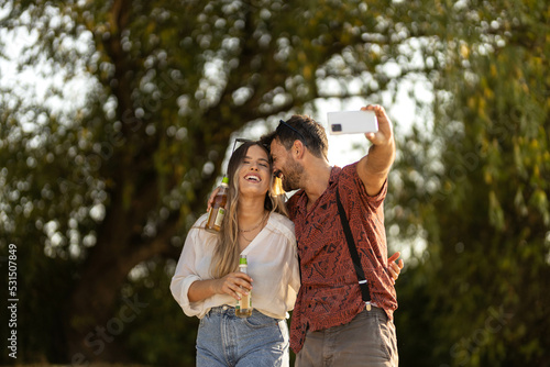 couple taking photo of themselves
selfie