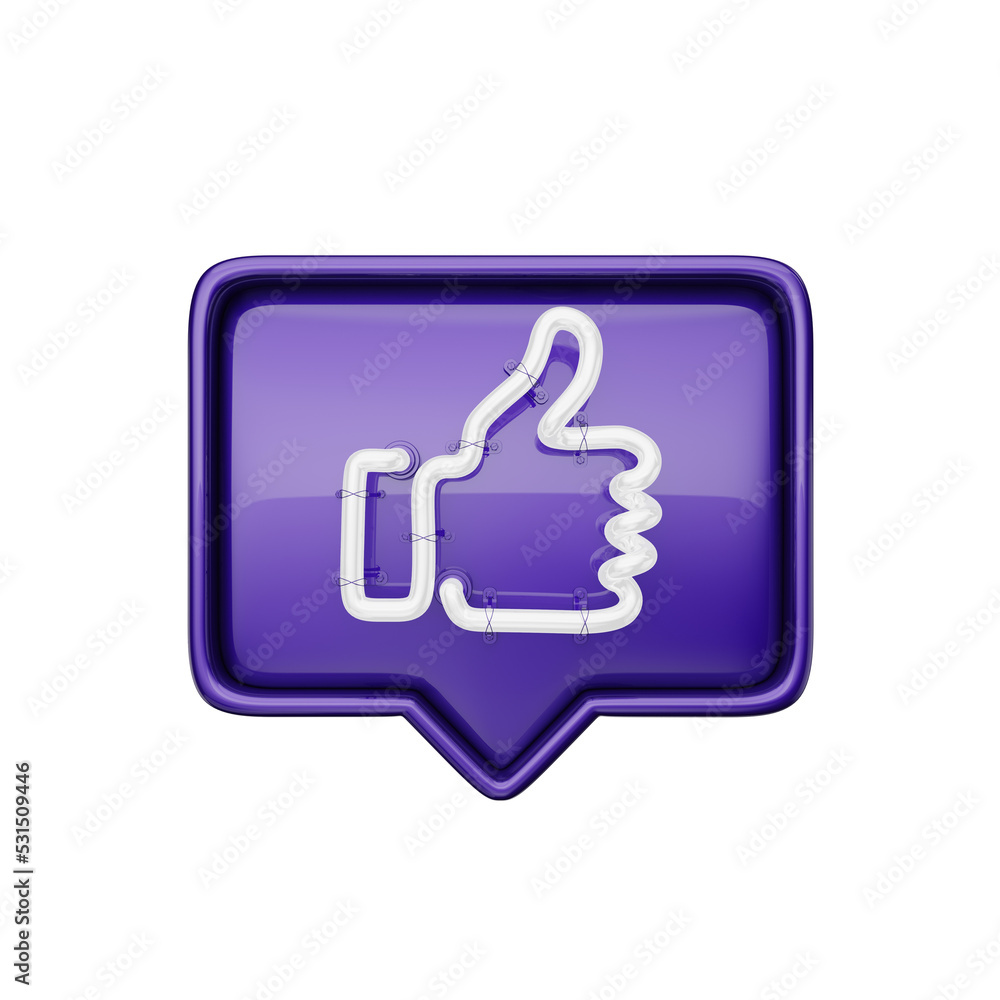 Neon like facebook isolated in 3d render design Neon like facebook isolated in 3d render design