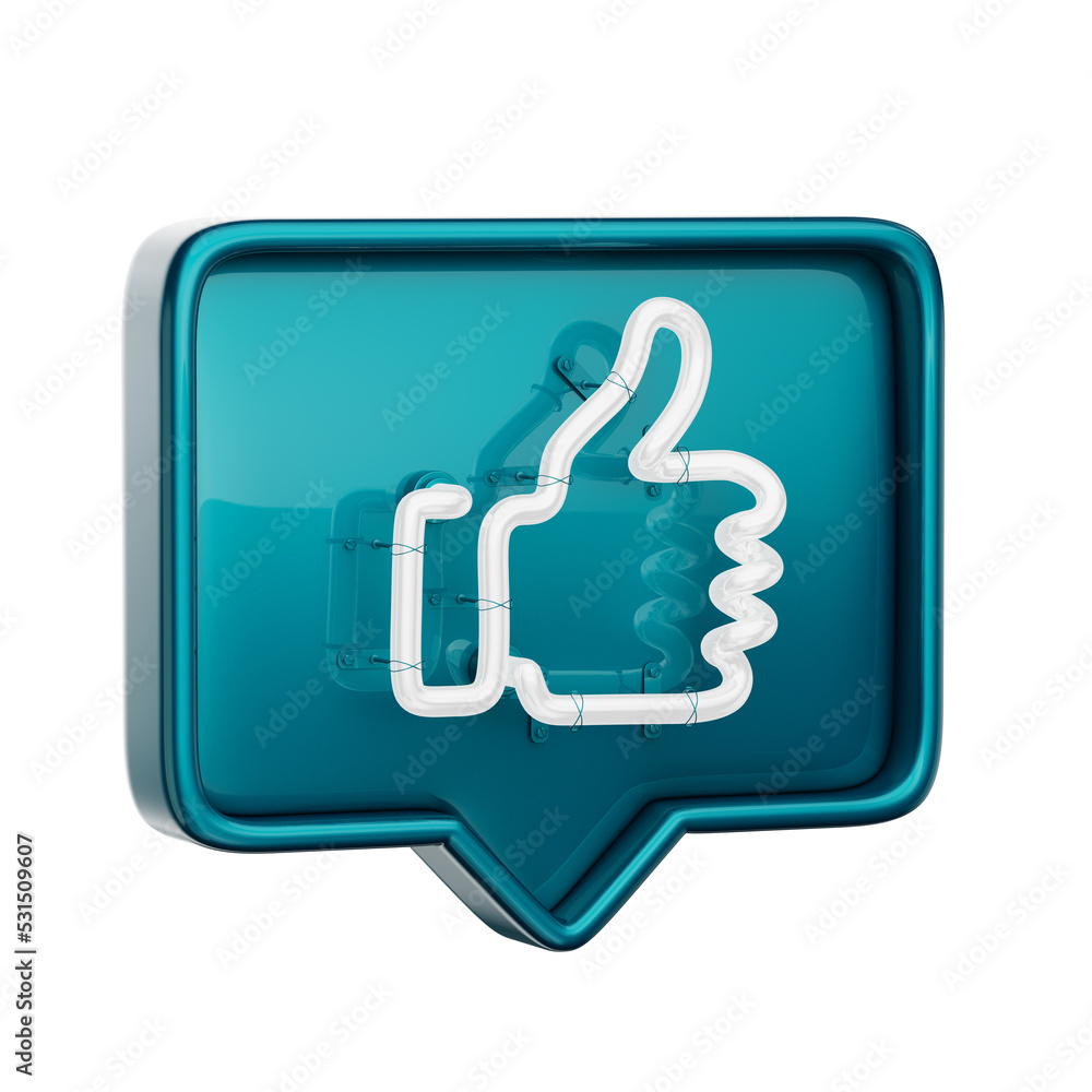 Neon like facebook isolated in 3d render design Neon like facebook isolated in 3d render design