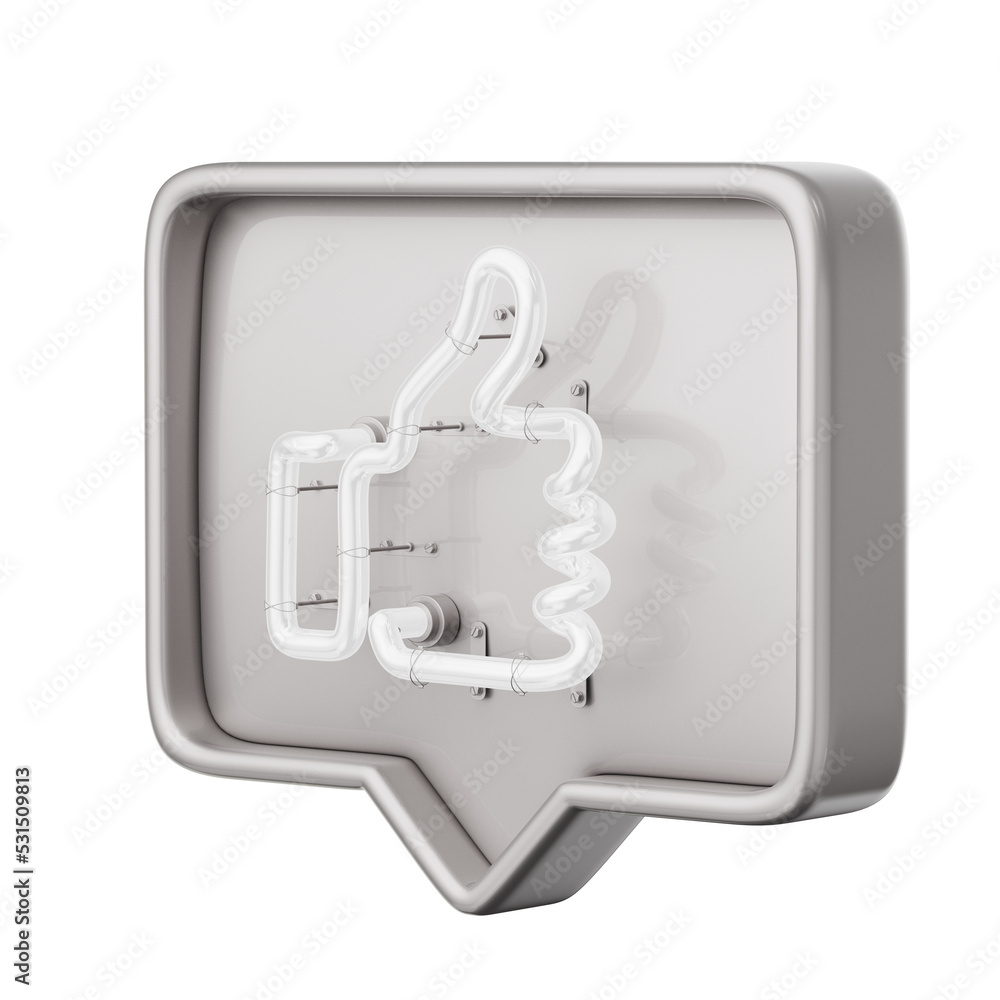 Neon like facebook isolated in 3d render design Neon like facebook isolated in 3d render design