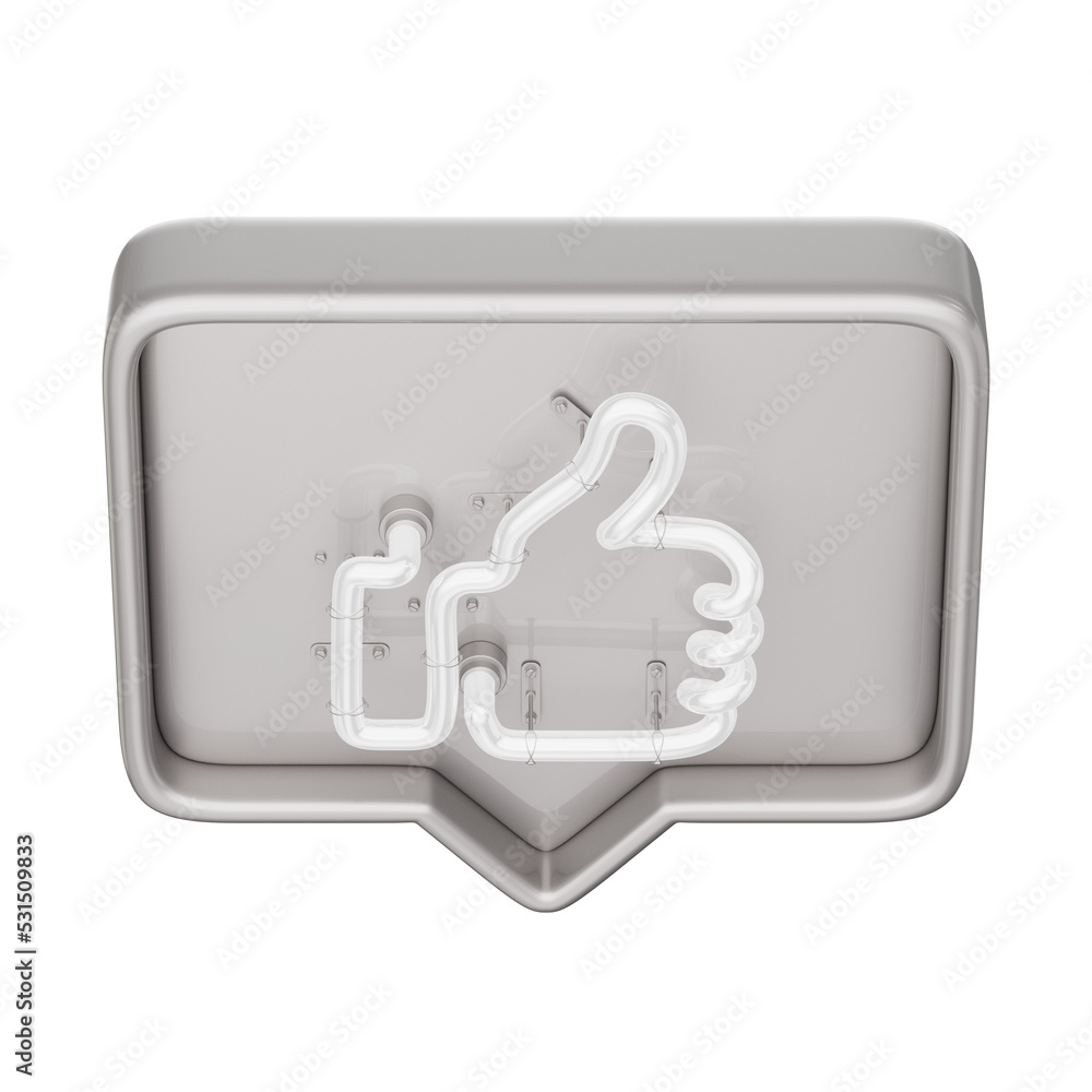 Neon like facebook isolated in 3d render design Neon like facebook isolated in 3d render design