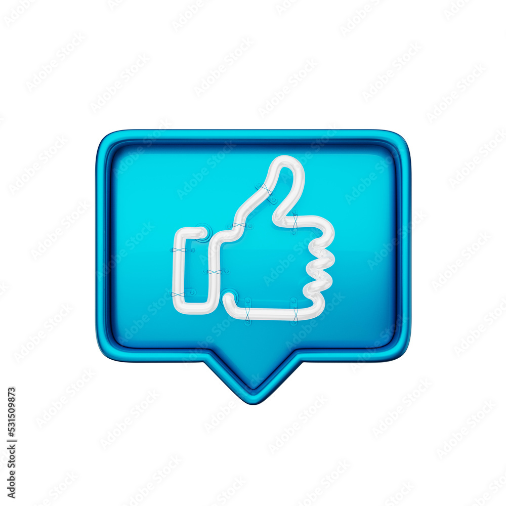 Neon like facebook isolated in 3d render design Neon like facebook isolated in 3d render design