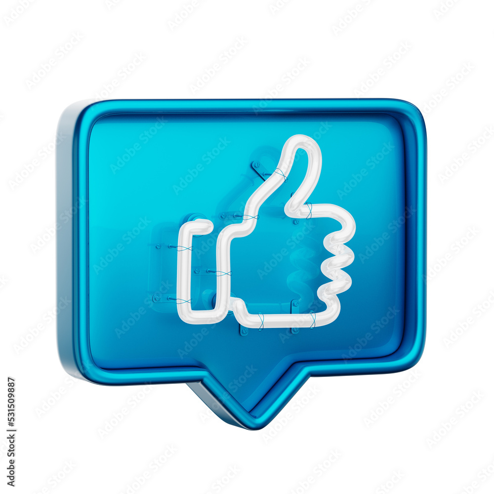Neon like facebook isolated in 3d render design Neon like facebook isolated in 3d render design