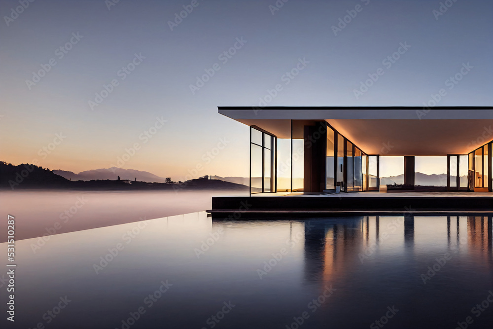 Modern angular luxury tropical villa with a swiming pool
Modern angular luxury tropical villa with a swiming pool