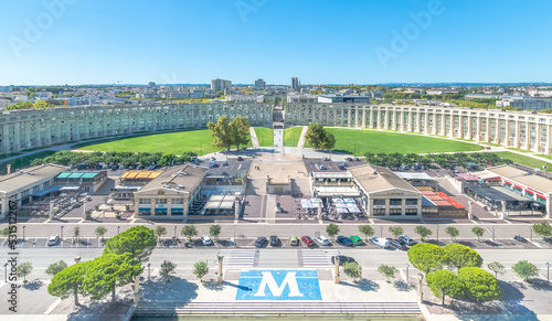 Panorama du quartier Antigone de Montpellier, France.