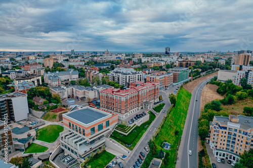 The historical center of Kazan. A popular tourist attraction. Top view. 