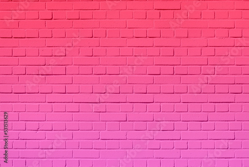 Pink Gradient Brick Wall Background 