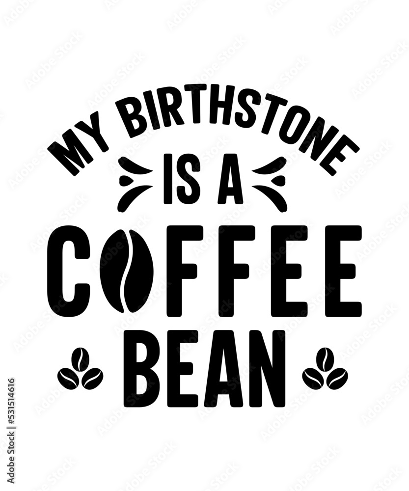 My birthstone is a coffee bean logo design