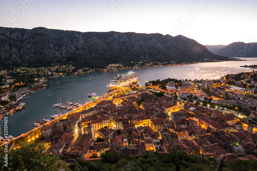 Panorama of the Bay of Kotor and the town © gumbao