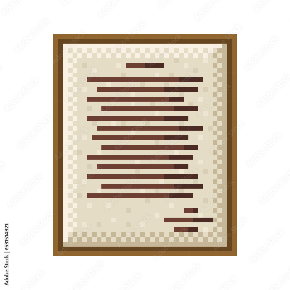 Certificate pixel art. Vector illustration. Certificate pixel art. Vector illustration.