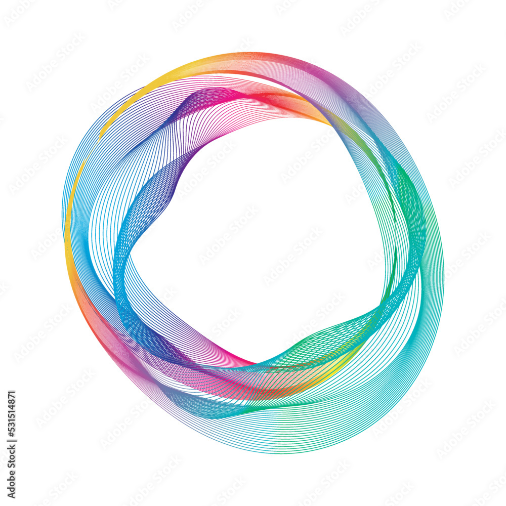 Abstract rainbow circle wave frame background. Vector illustration. Abstract rainbow circle wave frame background. Vector illustration.