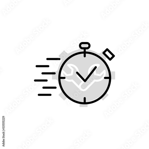 Quick response concept line icon. Simple element illustration. Quick response concept outline symbol design.
