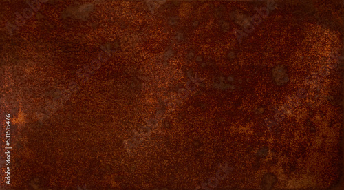 Grunge rusted metal texture, rust, oxidized metal design background in beautiful, warm atmosphere, red and orange colours and light