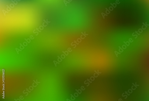 Light Green, Yellow vector blurred bright template.