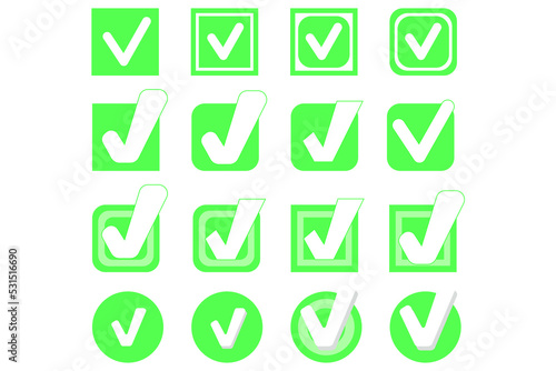 A set of flat simple ticks. Good for any project.