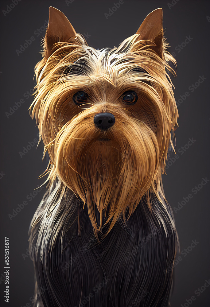 Naklejka premium Yorkshire terrier portrait 7