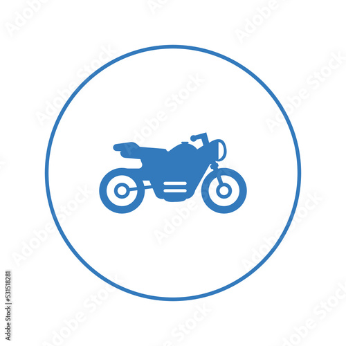 Modern comfort motor bike icon | Circle version icon |
