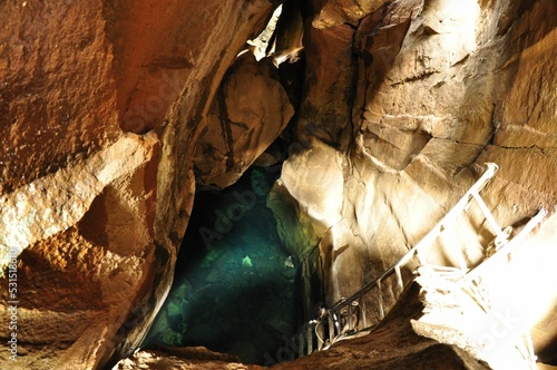 Scenic view of Grjotagja cave in Iceland photo