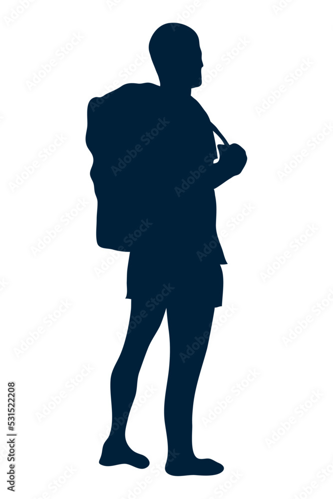 male traveler with bag male traveler with bag