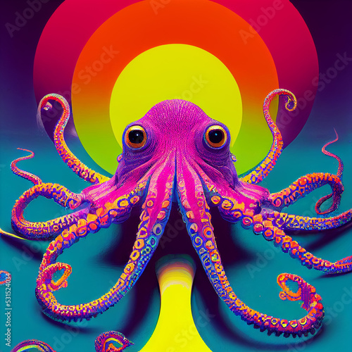 psychedelic octopus trip