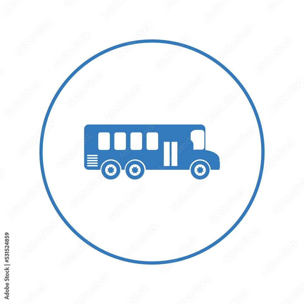 Transport school city bus icon | Circle version icon | Transport school city bus icon | Circle version icon |