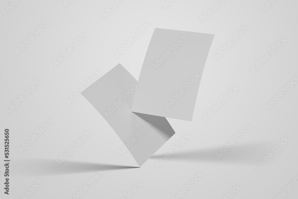 Blank white paper mockup Blank white paper mockup