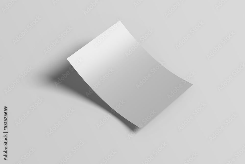 Blank white paper mockup Blank white paper mockup