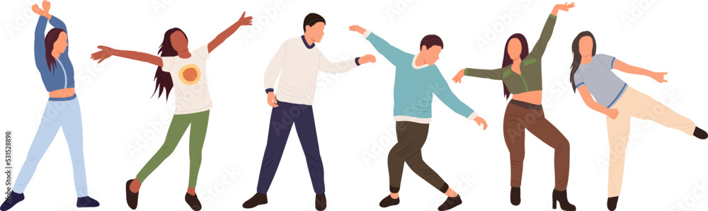 dancing people in flat style vector dancing people in flat style vector