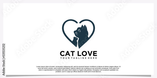 Pet logo design template pet icon simple concept Premium Vector