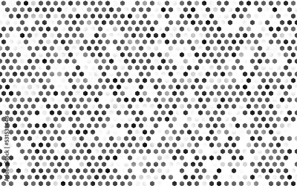Dark Silver, Gray vector cover with set of hexagons. Dark Silver, Gray vector cover with set of hexagons.