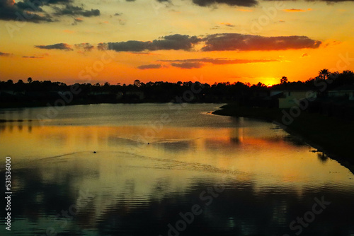 sunset over the river © Tyler
