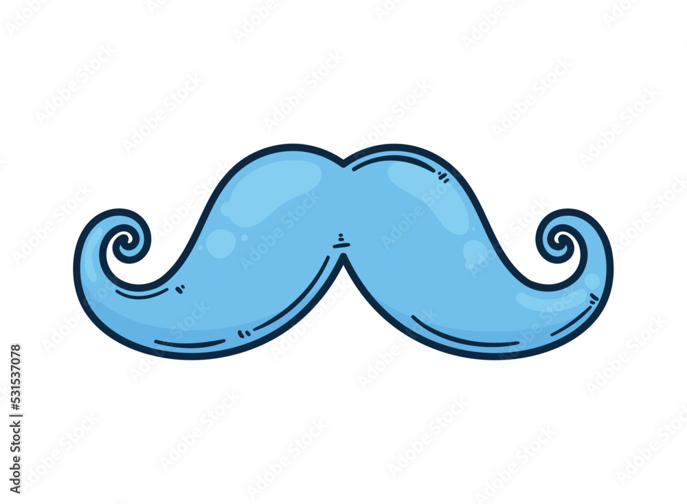 male mustache blue color male mustache blue color