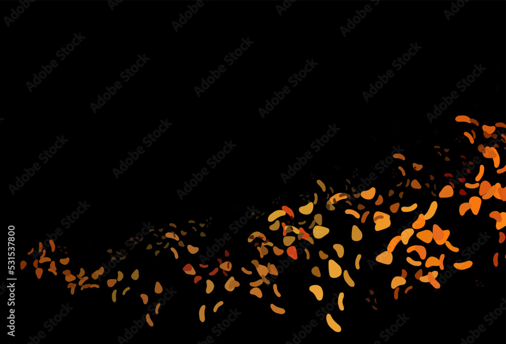 Dark Orange vector background with abstract forms. Dark Orange vector background with abstract forms.