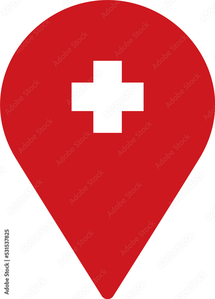 Medical Location Symbol - Transparent PNG | Design Resource for Hospitals, Doctors Offices, and First Aid Stations | Map Icon Medical Location Symbol - Transparent PNG | Design Resource for Hospitals, Doctors Offices, and First Aid Stations | Map Icon