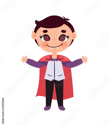 boy with dracula disguise
