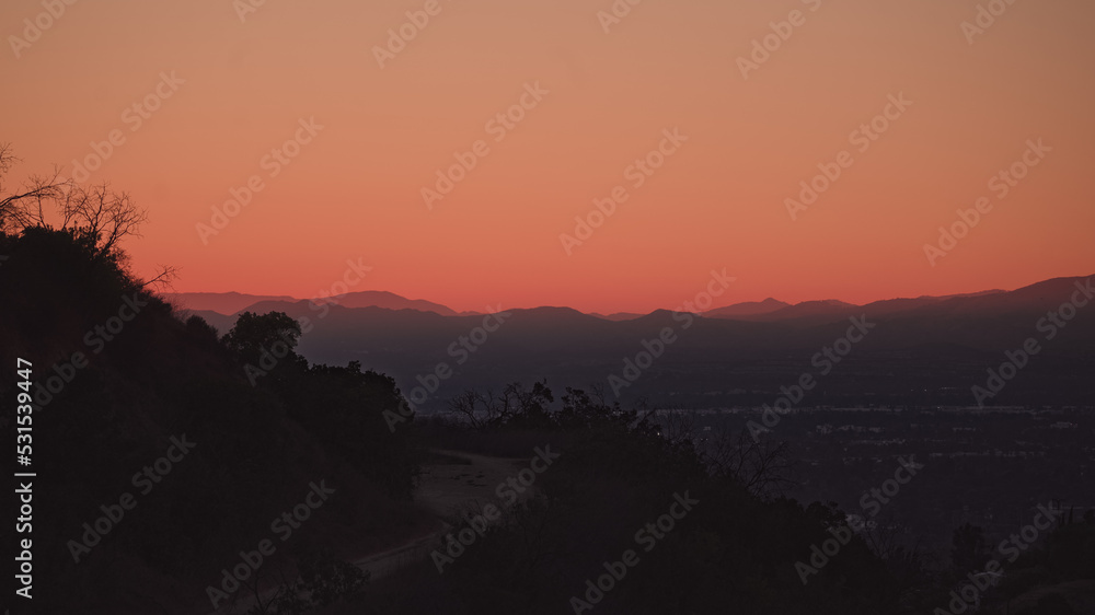 Fototapeta premium sunset over the mountains