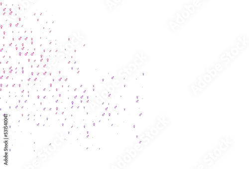 Light purple vector template with man  woman symbols.