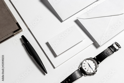 Canvas-taulu Business Brand Identity Mockup with Card Envelope and Paper