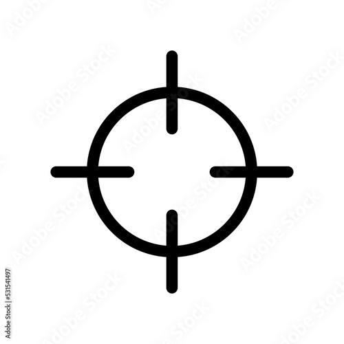 black crosshair icon. Business concept. Vector illustration. Stock image. 