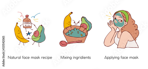 Eco friendly lifestyle and protecting the environment - set of business concept illustrations. Natural ingredients cosmetic products. Visual stories collection