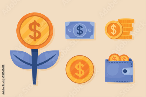 income money icons