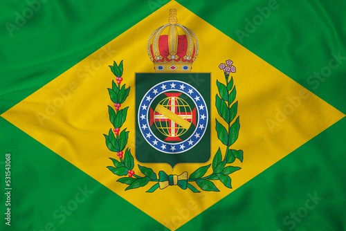 Empire of Brazil Flag With Texture