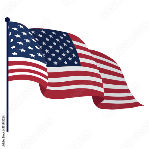 usa flag waving
