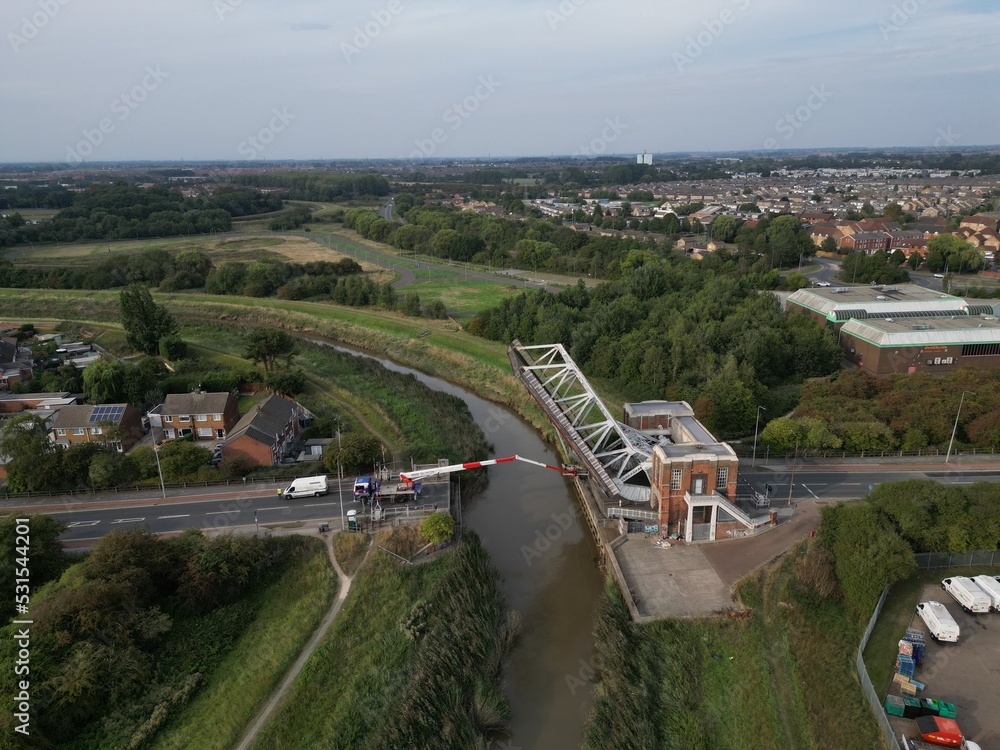 Sutton Road Bridge is a Scherzer Rolling Bascule road and pedestrian