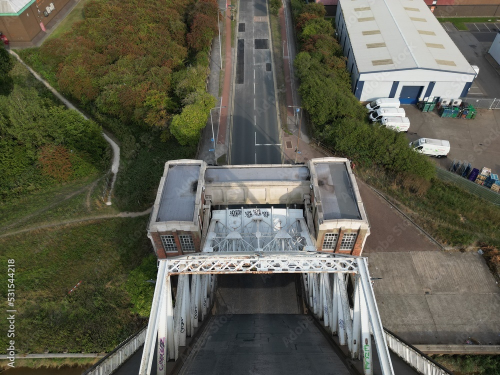 Sutton Road Bridge is a Scherzer Rolling Bascule road and pedestrian